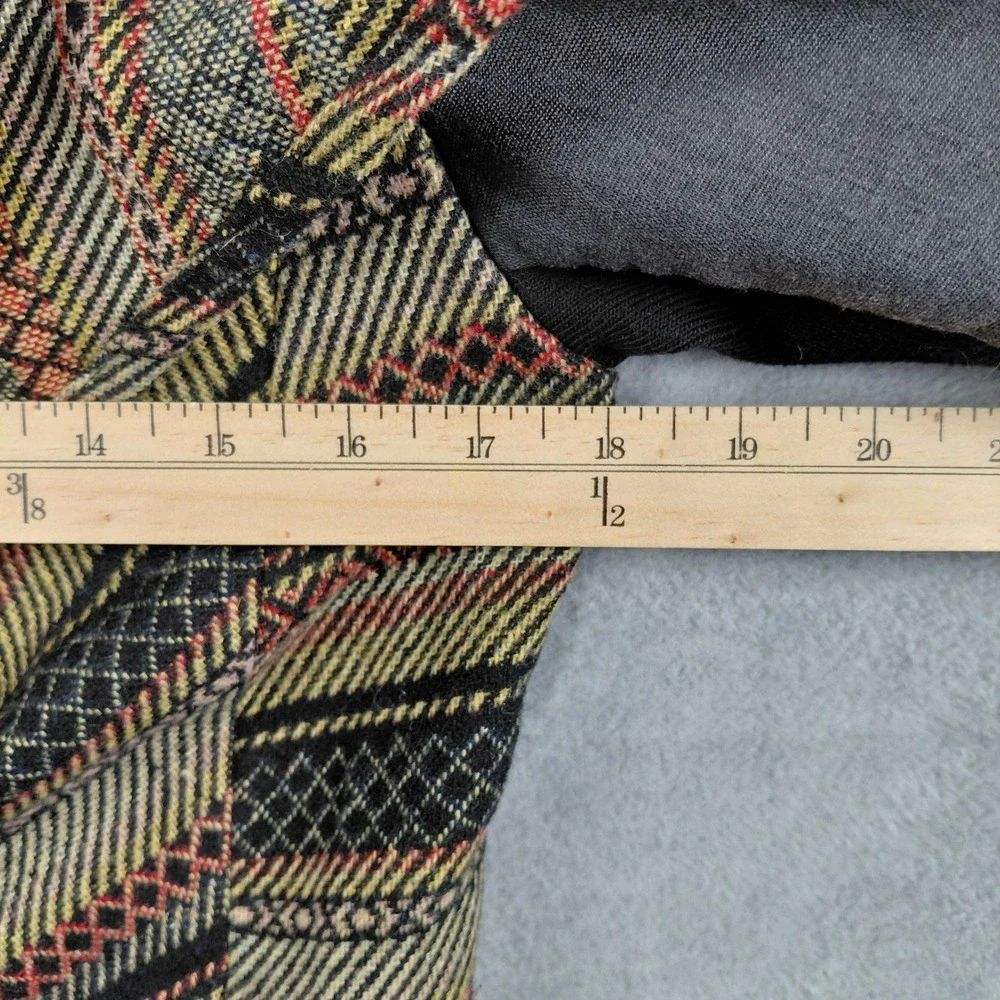 BKE‎ Outerwear Women's Geometric Print Waterfall Drape Jacket Gray Sleeve M